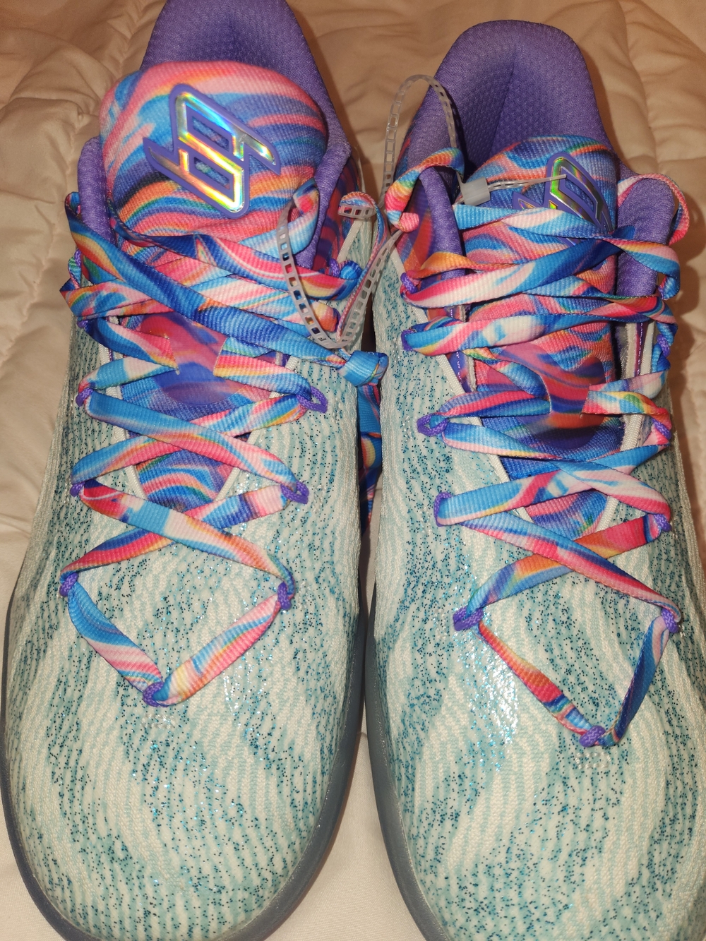 Puma Stewie 2 Basketball Shoes Womens 12.5 Teal Purple Multi 311062-01 - Picture 3 of 5